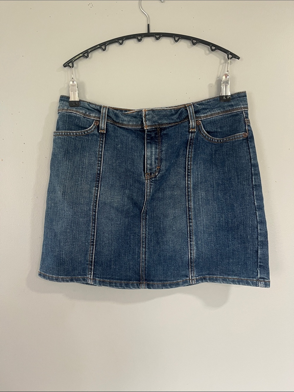 Woman’s J.Crew Classic Blue Denim Mini Skirt 4